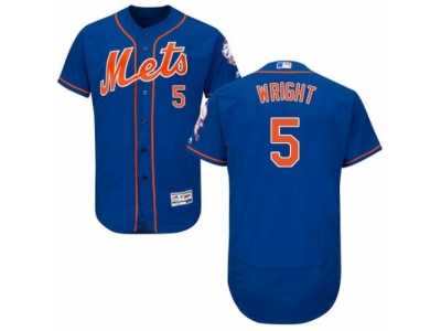 Men's Majestic New York Mets #5 David Wright Royal Blue Flexbase Authentic Collection MLB Jersey