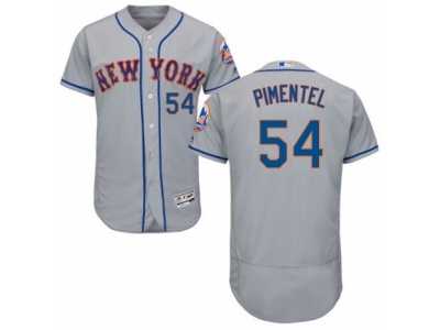 Men's Majestic New York Mets #54 Stolmy Pimentel Grey Flexbase Authentic Collection MLB Jersey