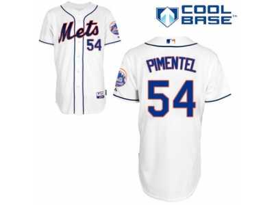 Men's Majestic New York Mets #54 Stolmy Pimentel Replica White Alternate Cool Base MLB Jersey