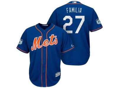 Men's New York Mets #27 Jeurys Familia 2017 Spring Training Cool Base Stitched MLB Jersey