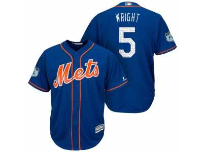 Men's New York Mets #5 David Wright 2017 Spring Training Cool Base Stitched MLB Jersey
