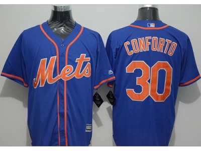 New York Mets #30 Michael Conforto Blue New Cool Base Alternate Home Stitched Baseball Jersey