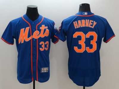 New York Mets #33 Matt Harvey Blue Flexbase Authentic Collection Stitched Baseball Jersey