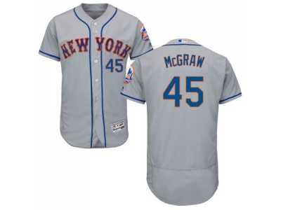 New York Mets #45 Tug McGraw Grey Flexbase Authentic Collection Stitched Baseball Jersey