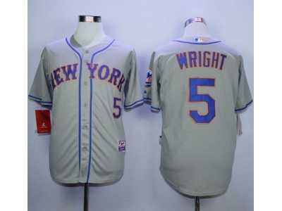 New York Mets #5 David Wright Stitched Grey MLB Jersey