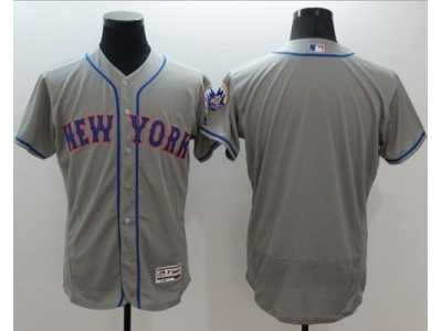 New York Mets Blank Grey Flexbase Authentic Collection Stitched Baseball Jersey