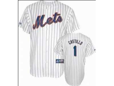 mlb jerseys new york mets #1 castilld white(blue strip)