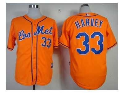 mlb jerseys new york mets #33 harvey orange[2013 mlb all star patch]