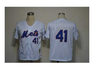 mlb jerseys new york mets #41 tom seaver white (blue strip M&N)