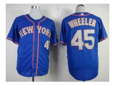mlb jerseys new york mets #45 Wheeler blue[number silver][2013 mlb all star patch][Wheeler]