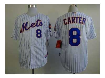 mlb jerseys new york mets #8 carter white(blue strip)