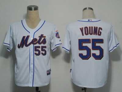 mlb new york mets #55 young white(cool base)