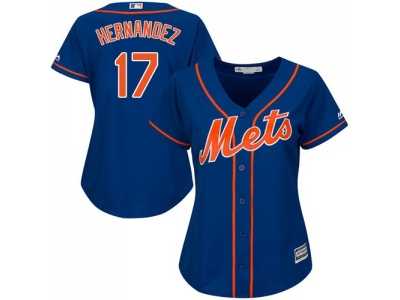 Women's New York Mets #17 Keith Hernandez Blue Alternate Stitched MLB Jersey