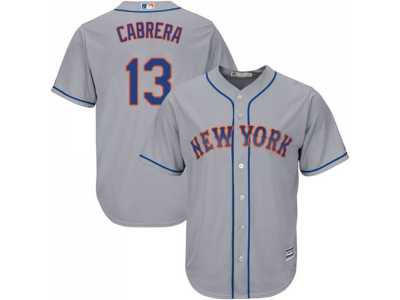 Youth New York Mets #13 Asdrubal Cabrera Grey Cool Base Stitched MLB Jersey
