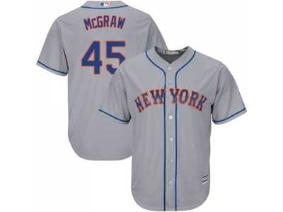 Youth New York Mets #45 Tug McGraw Grey Cool Base Stitched MLB Jersey
