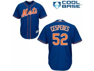 Youth New York Mets #52 Yoenis Cespedes Blue Cool Base Stitched MLB Jersey
