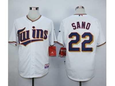 MLB Minnesota Twins #22 Miguel Sano White Jerseys