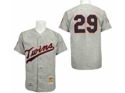 MLB Minnesota Twins #29 Rod Carew Grey Throwback jerseys