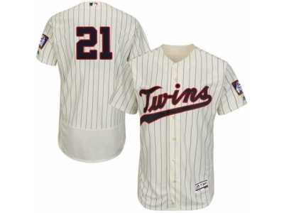 Men's Majestic Minnesota Twins #21 Jason Castro Cream Flexbase Authentic Collection MLB Jersey
