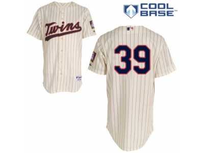 Men's Majestic Minnesota Twins #39 Danny Santana Authentic Cream Alternate Cool Base MLB Jersey