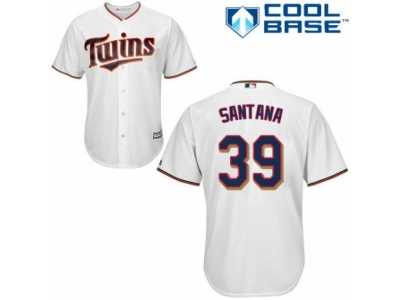 Men's Majestic Minnesota Twins #39 Danny Santana Replica White Home Cool Base MLB Jersey