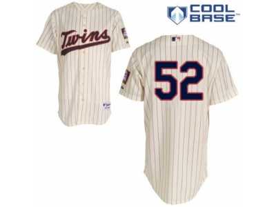 Men's Majestic Minnesota Twins #52 Byung-Ho Park Replica Cream Alternate Cool Base MLB Jersey