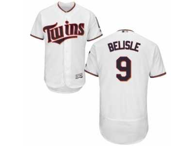 Men's Majestic Minnesota Twins #9 Matt Belisle White Flexbase Authentic Collection MLB Jersey