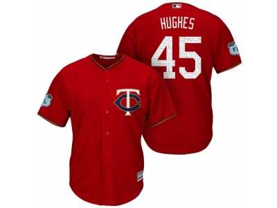 Men's Minnesota Twins #45 Phil Hughes 2017 Spring Training Cool Base Stitched MLB Jersey