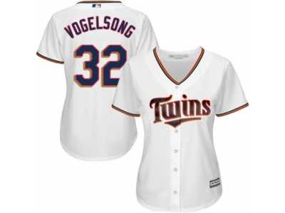 Women's Majestic Minnesota Twins #32 Ryan Vogelsong Authentic White Home Cool Base MLB Jersey