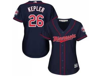 Women's Minnesota Twins #26 Max Kepler Navy Blue Alternate Stitched MLB Jersey
