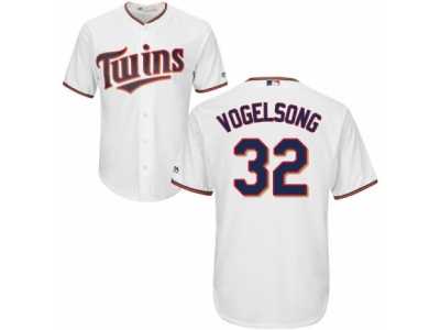 Youth Majestic Minnesota Twins #32 Ryan Vogelsong Authentic White Home Cool Base MLB Jersey