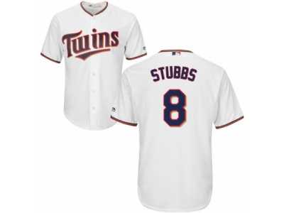 Youth Majestic Minnesota Twins #8 Drew Stubbs Authentic White Home Cool Base MLB Jersey