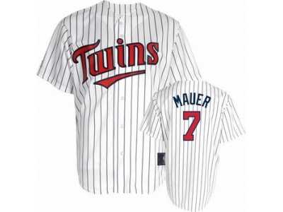 kids Minnesota Twins #7 Joe Mauer White[strip]