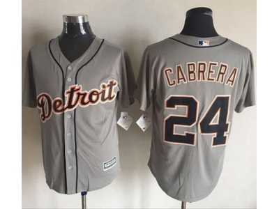 Detroit Tigers #24 Miguel Cabrera Grey New Cool Base Stitched Baseball Jersey