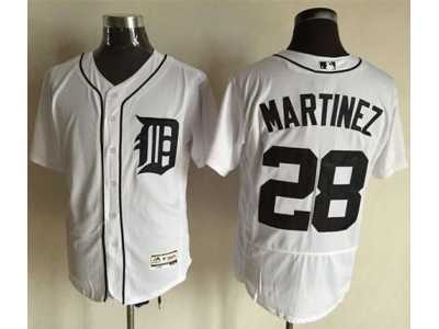 Detroit Tigers #28 J. D. Martinez White Flexbase Authentic Collection Stitched MLB Jersey