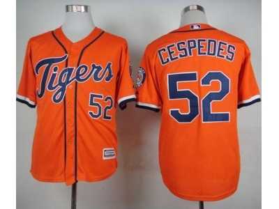 MLB Detroit Tigers #52 Yoenis Cespedes Orange Cool Base Stitched Baseball jerseys