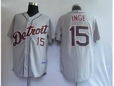 MLB Jerseys Detroit Tigers 15# Inge Grey