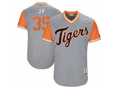 Men's 2017 Little League World Series Tigers Justin Verlander #35 J V Gray Jersey