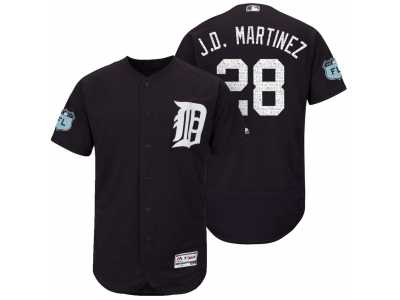 Men's Detroit Tigers #28 J.D. Martinez2017 Spring Training Flex Base Authentic Collection Stitched Baseball Jersey