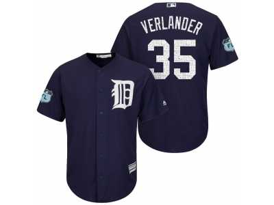 Men's Detroit Tigers #35 Justin Verlander 2017 Spring Training Cool Base Stitched MLB Jersey