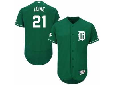 Men's Majestic Detroit Tigers #21 Mark Lowe Green Celtic Flexbase Authentic Collection MLB Jersey