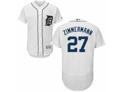 Men's Majestic Detroit Tigers #27 Jordan Zimmermann White Flexbase Authentic Collection MLB Jersey