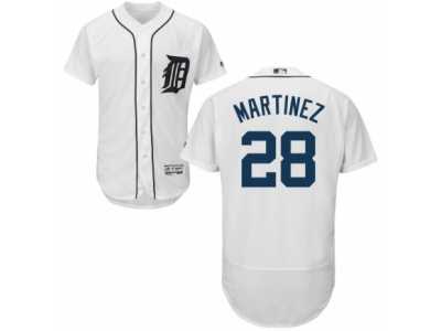 Men's Majestic Detroit Tigers #28 J. D. Martinez White Flexbase Authentic Collection MLB Jersey