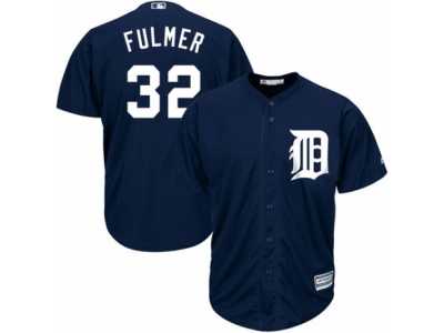 Men's Majestic Detroit Tigers #32 Michael Fulmer Replica Navy Blue Alternate Cool Base MLB Jersey
