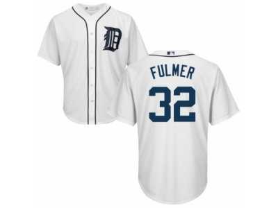 Men's Majestic Detroit Tigers #32 Michael Fulmer Replica White Home Cool Base MLB Jersey