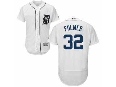 Men's Majestic Detroit Tigers #32 Michael Fulmer White Flexbase Authentic Collection MLB Jersey
