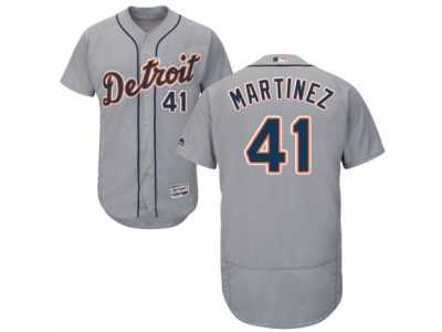 Men's Majestic Detroit Tigers #41 Victor Martinez Grey Flexbase Authentic Collection MLB Jersey