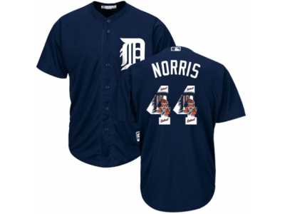 Men's Majestic Detroit Tigers #44 Daniel Norris Authentic Navy Blue Team Logo Fashion Cool Base MLB Jersey