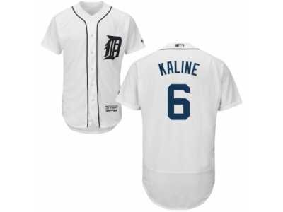 Men's Majestic Detroit Tigers #6 Al Kaline White Flexbase Authentic Collection MLB Jersey