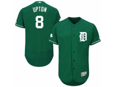Men's Majestic Detroit Tigers #8 Justin Upton Green Celtic Flexbase Authentic Collection MLB Jersey